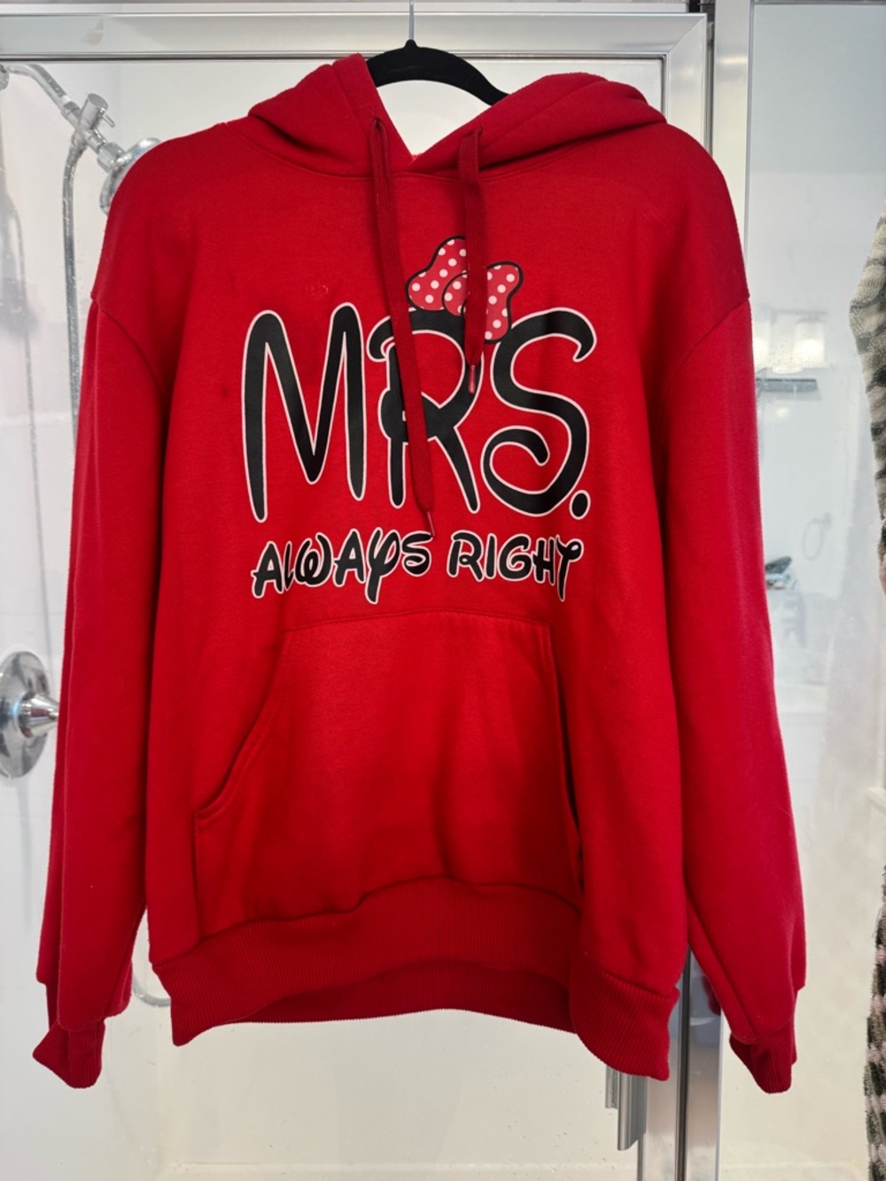 Red "Mrs. Always Right" Hooded Sweatshirt